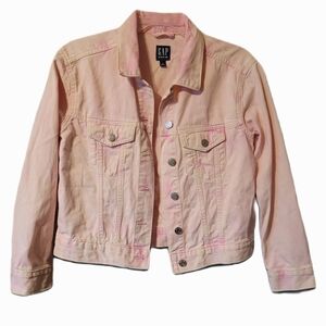 GAP Womens Denim Trucket Jacket XS Pink Soft Girl Americana Preppy Modern